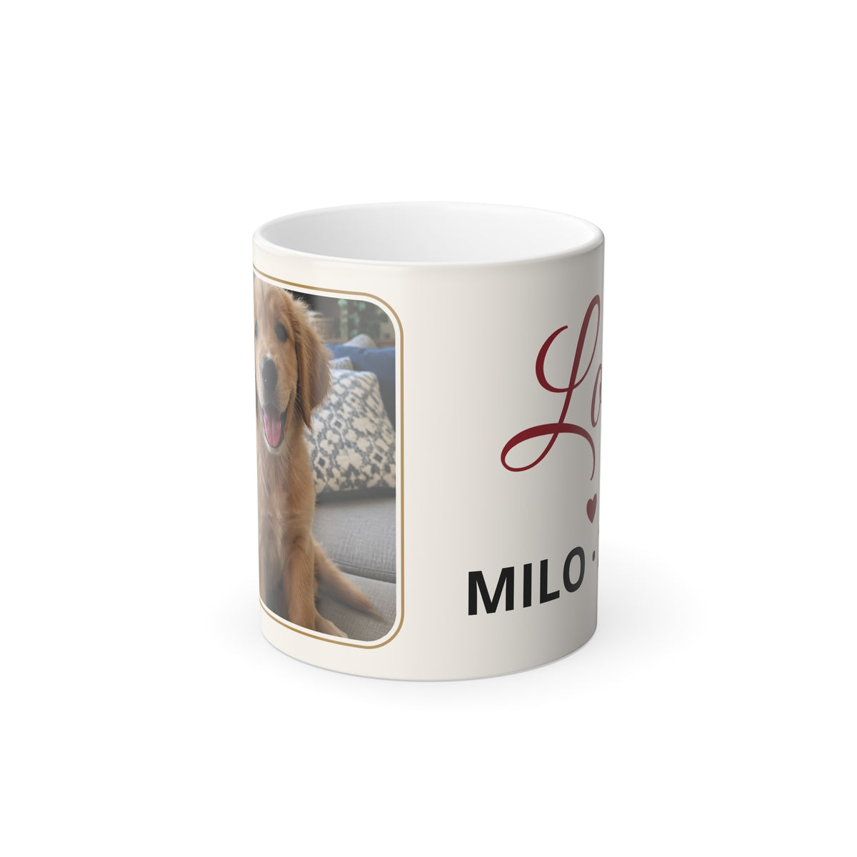 Personalized Magic Photo Mug – Color Changing "Love" Mug