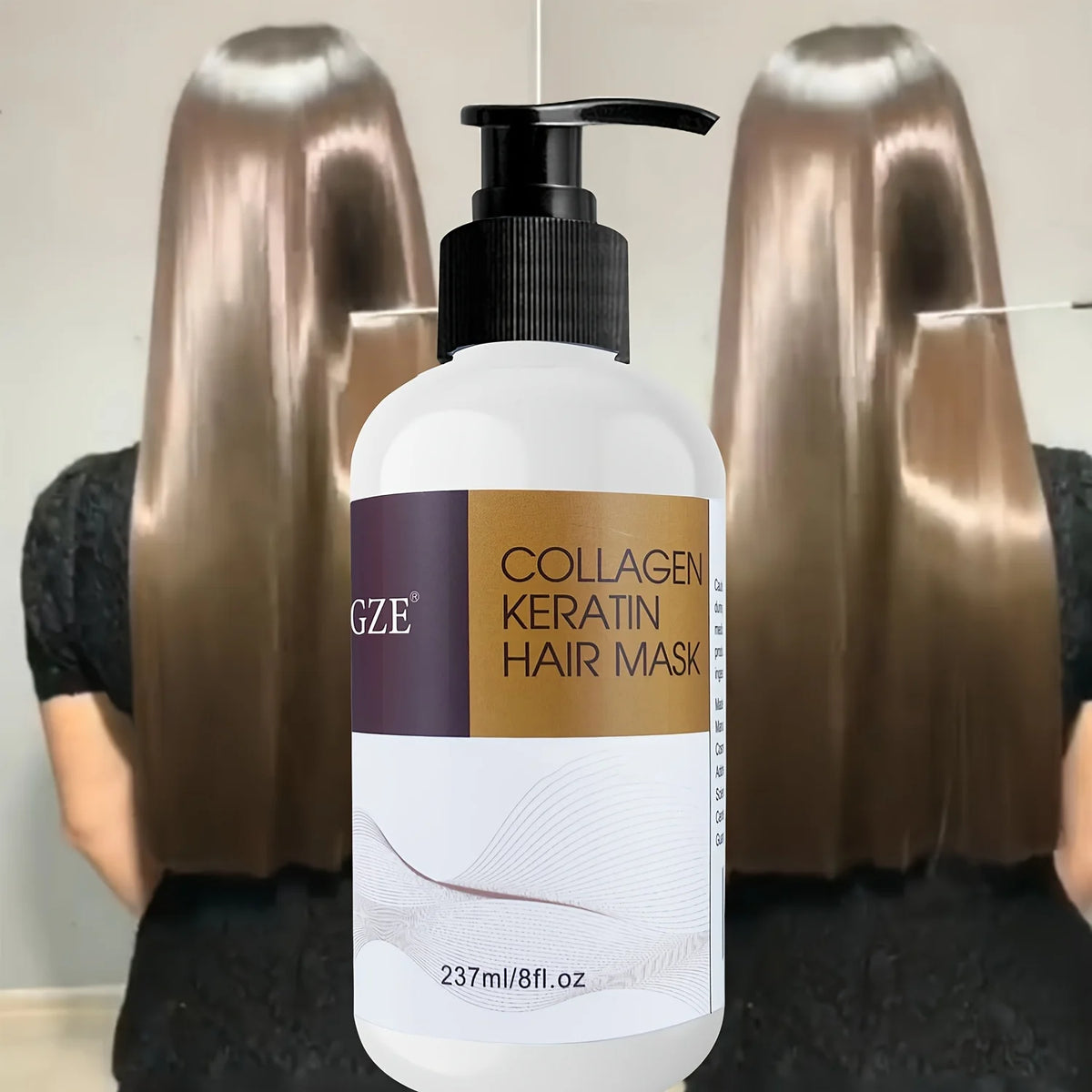 Smooth, shiny hair after the keratin hair mask